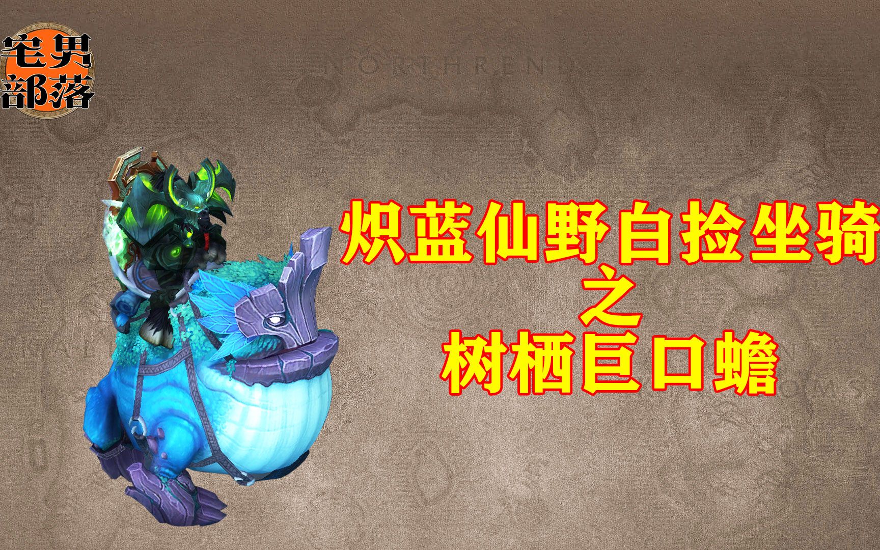9.0魔兽世界暗影国度炽蓝仙野巨口蟾坐骑刚满级防骑单挑一点不虚