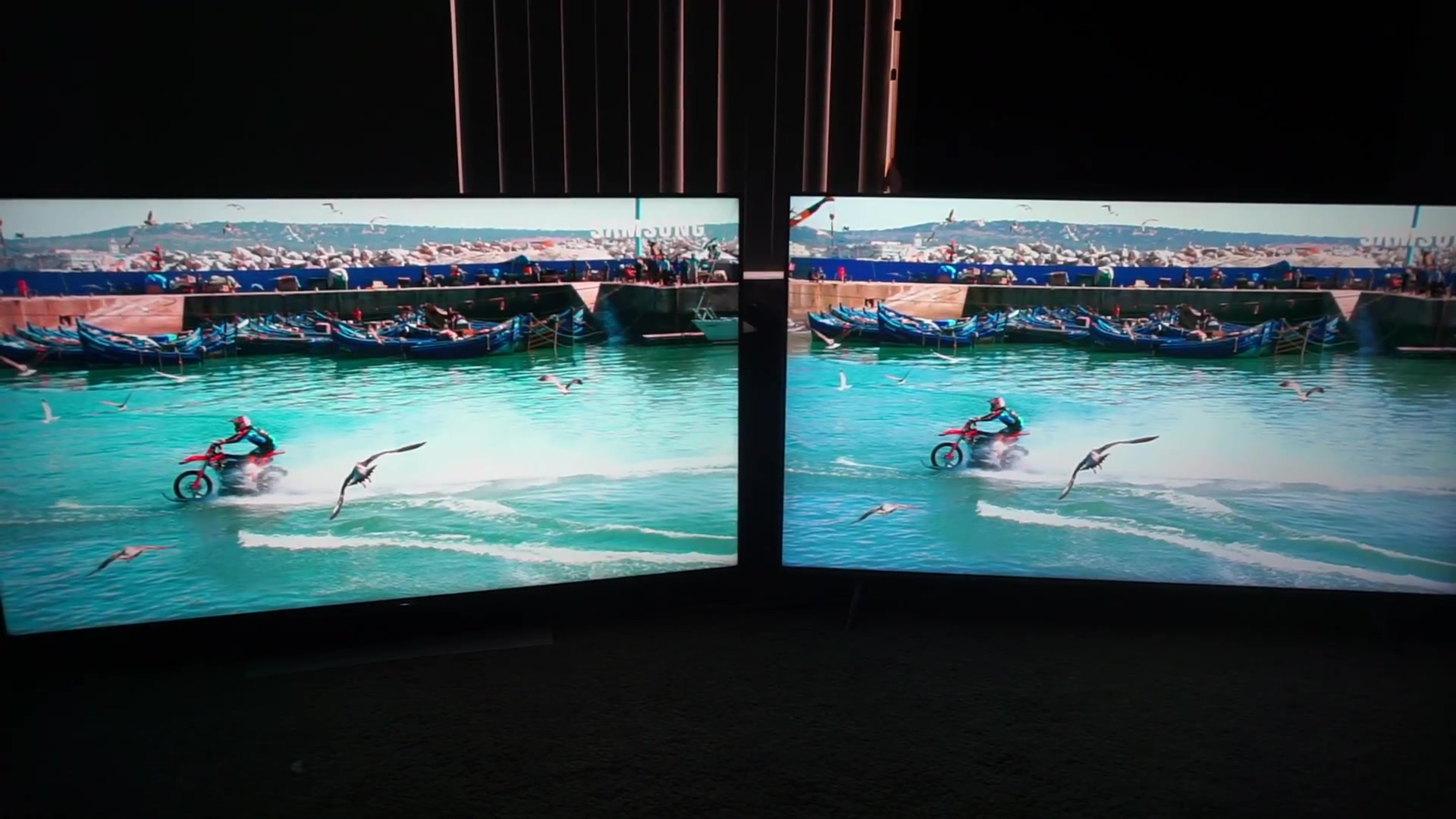 索尼x9000e vs 三星q6fna(播放三星演示片)