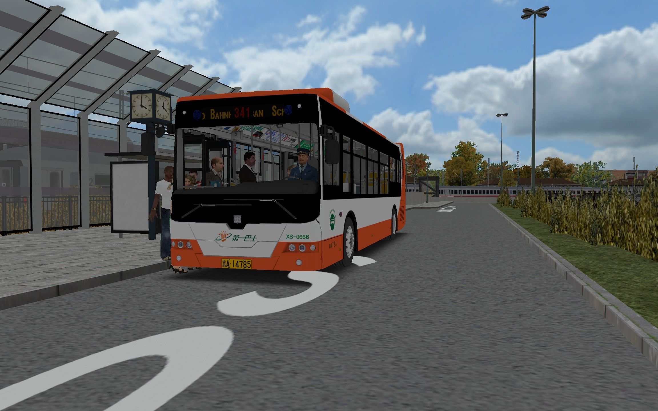 omsi巴士模拟2——驾驶tgc6106bev19运行于alu2021 341路(bahnhof