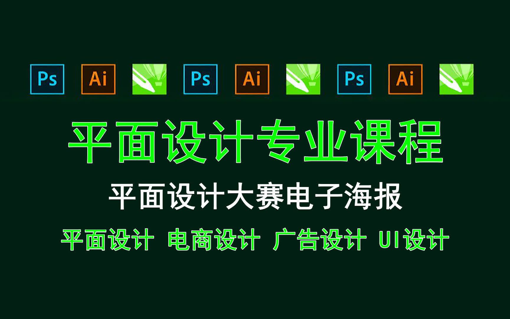 【平面设计专业课程】平面设计大赛电子海报哔哩哔哩bilibili