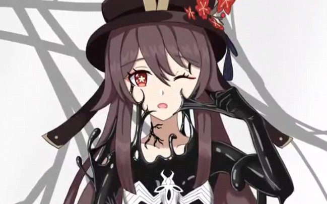 胡桃被神秘液体附身控制, 全身被皮套包裹看起来太涩了