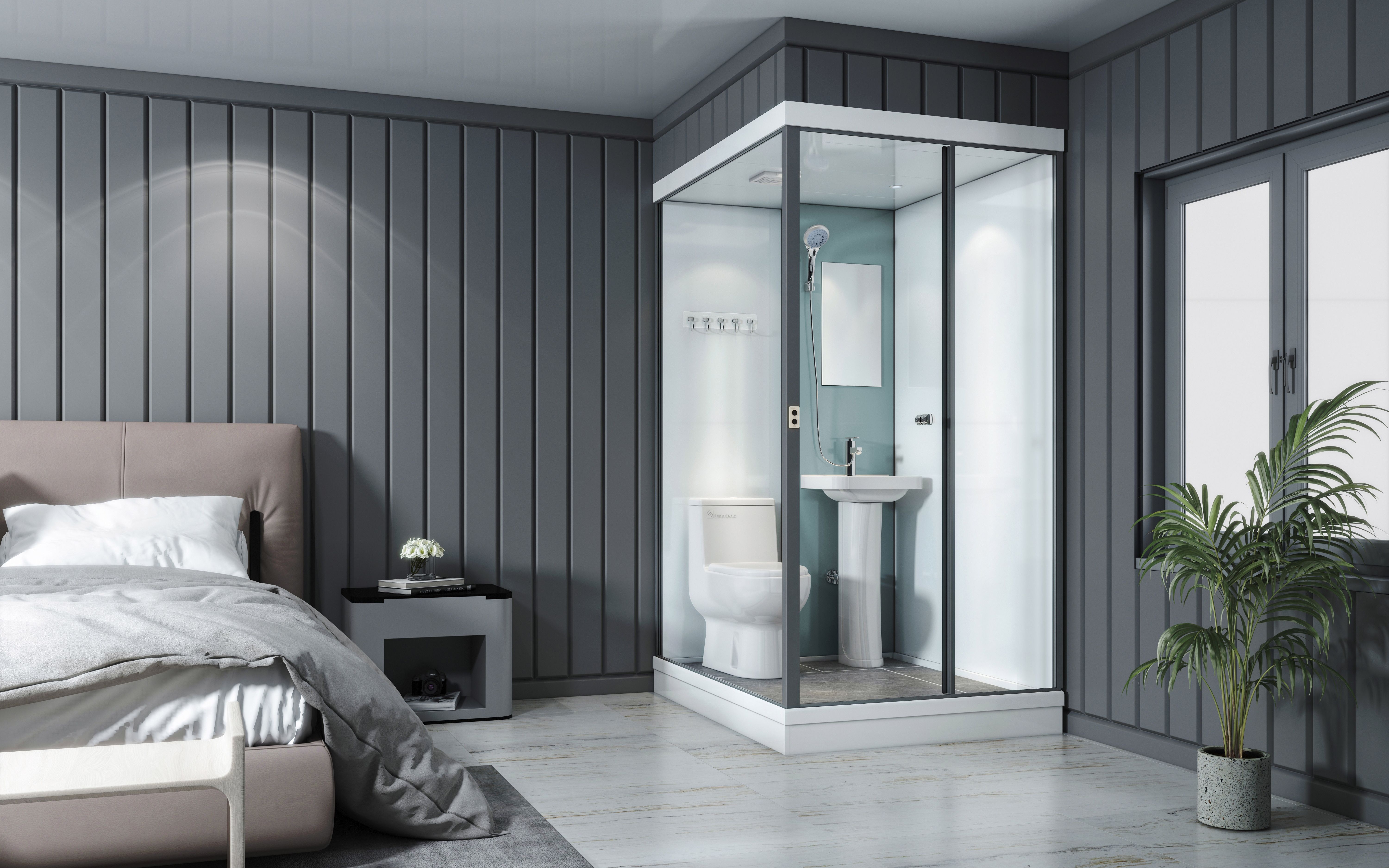 蓝梦卫浴 | 简美662整体卫生间安装视频