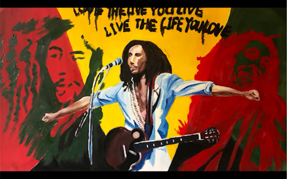 私人订制作品雷鬼之父鲍勃马利拖了好长时间才画完也是挺不容易的但是