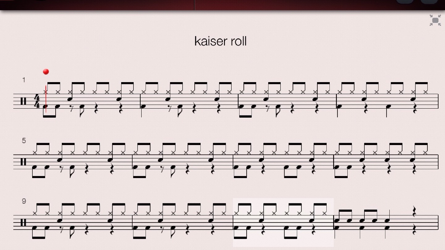 《kaiser roll》动态鼓谱