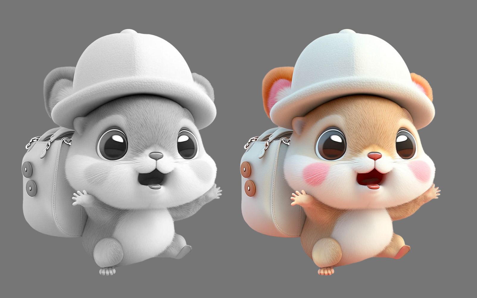 【maya建模】卡通小仓鼠手办建模全流程,适合新手学的角色案例!