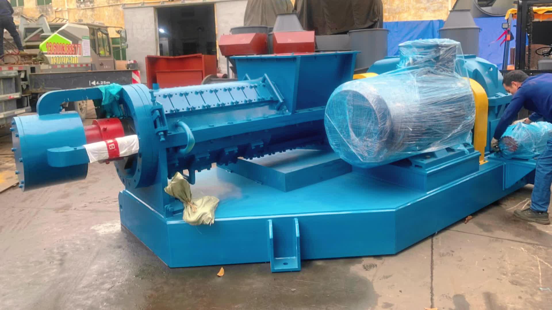 连续混炼机500型 250kw 丁苯橡胶混炼,山东高先生提货成功