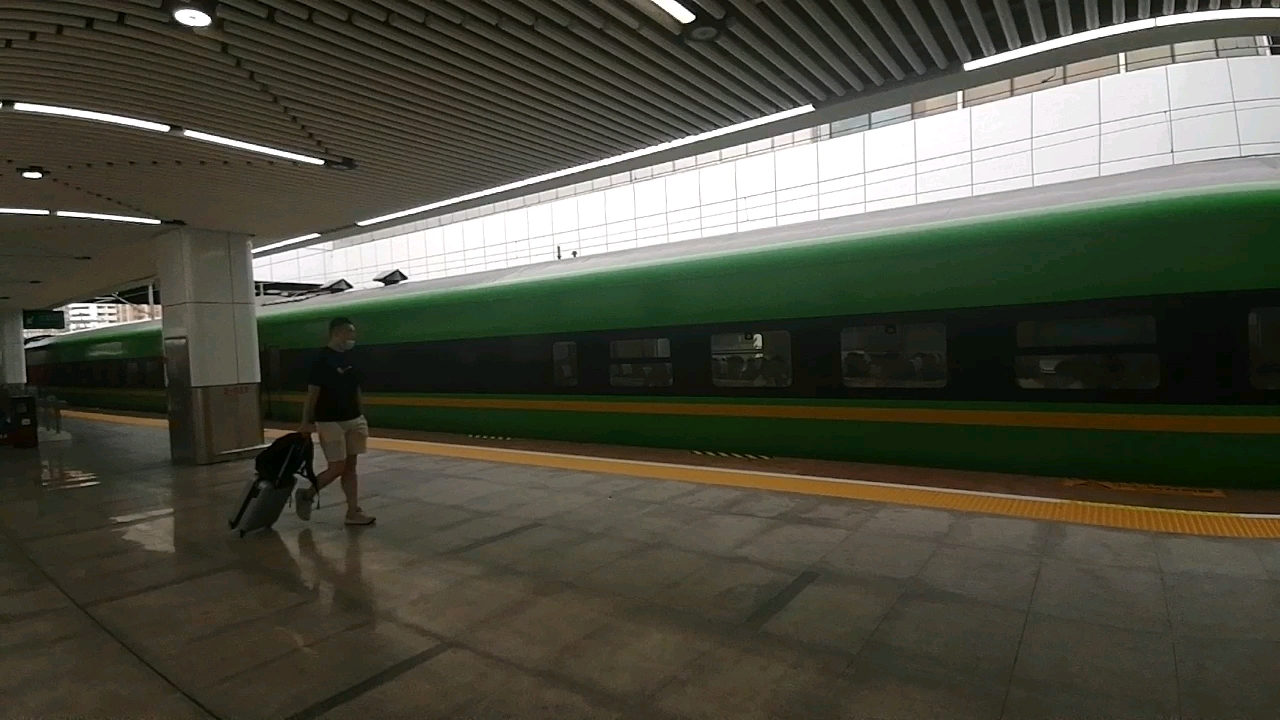 绿巨人动集列车d728次深圳站实拍