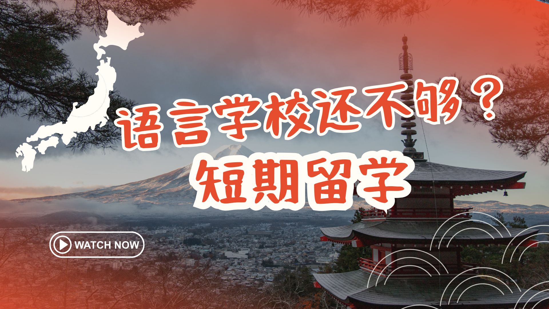 我见过执行力最强的准日本语言学校生 语言学校还不够 再加日本短期留学哔哩哔哩bilibili