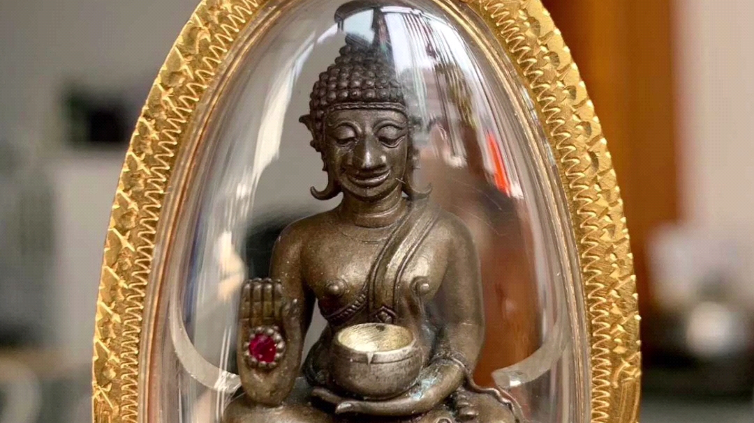 吊坠 小摆件 阿赞尊jun师傅 卜楞发药师佛 星空药师 纯银喷金壳