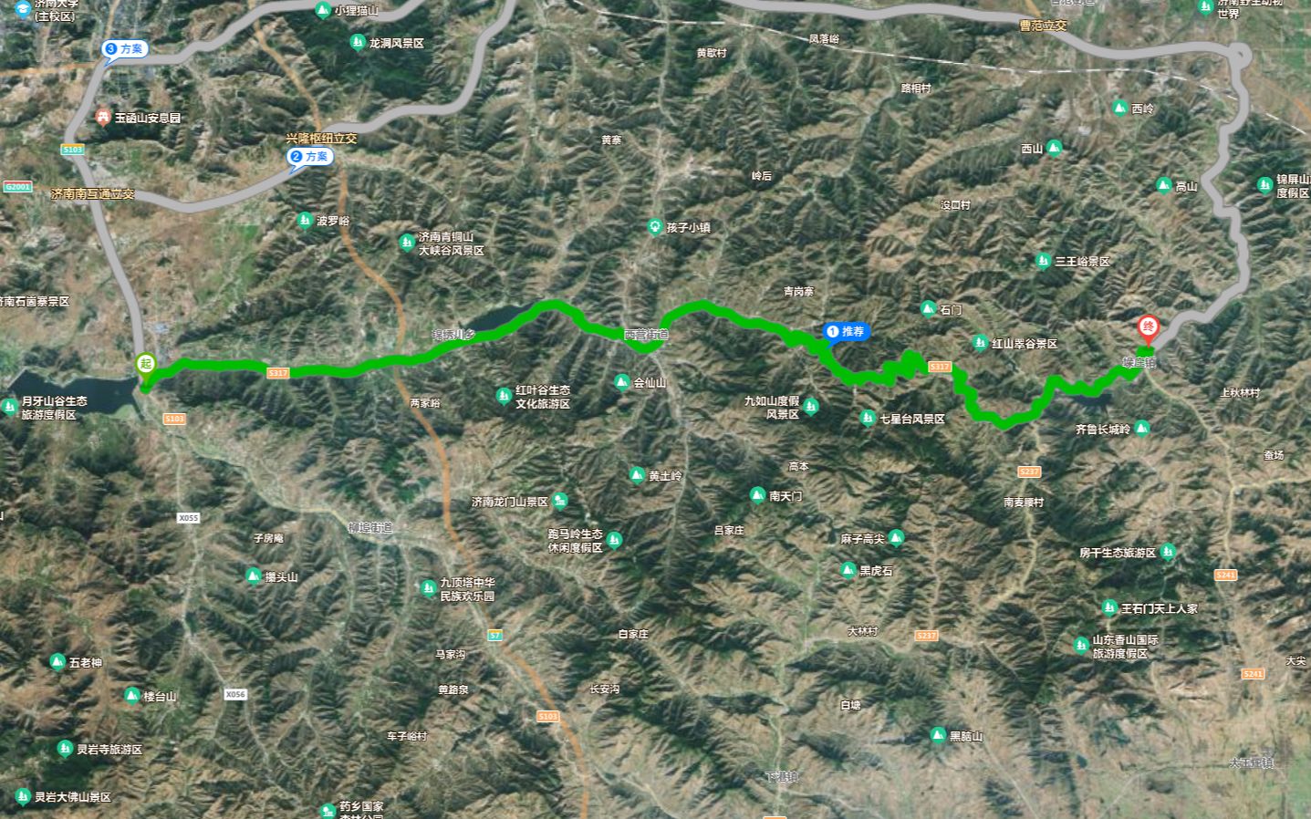 济南市乡村主要干路--省道s317济南部分