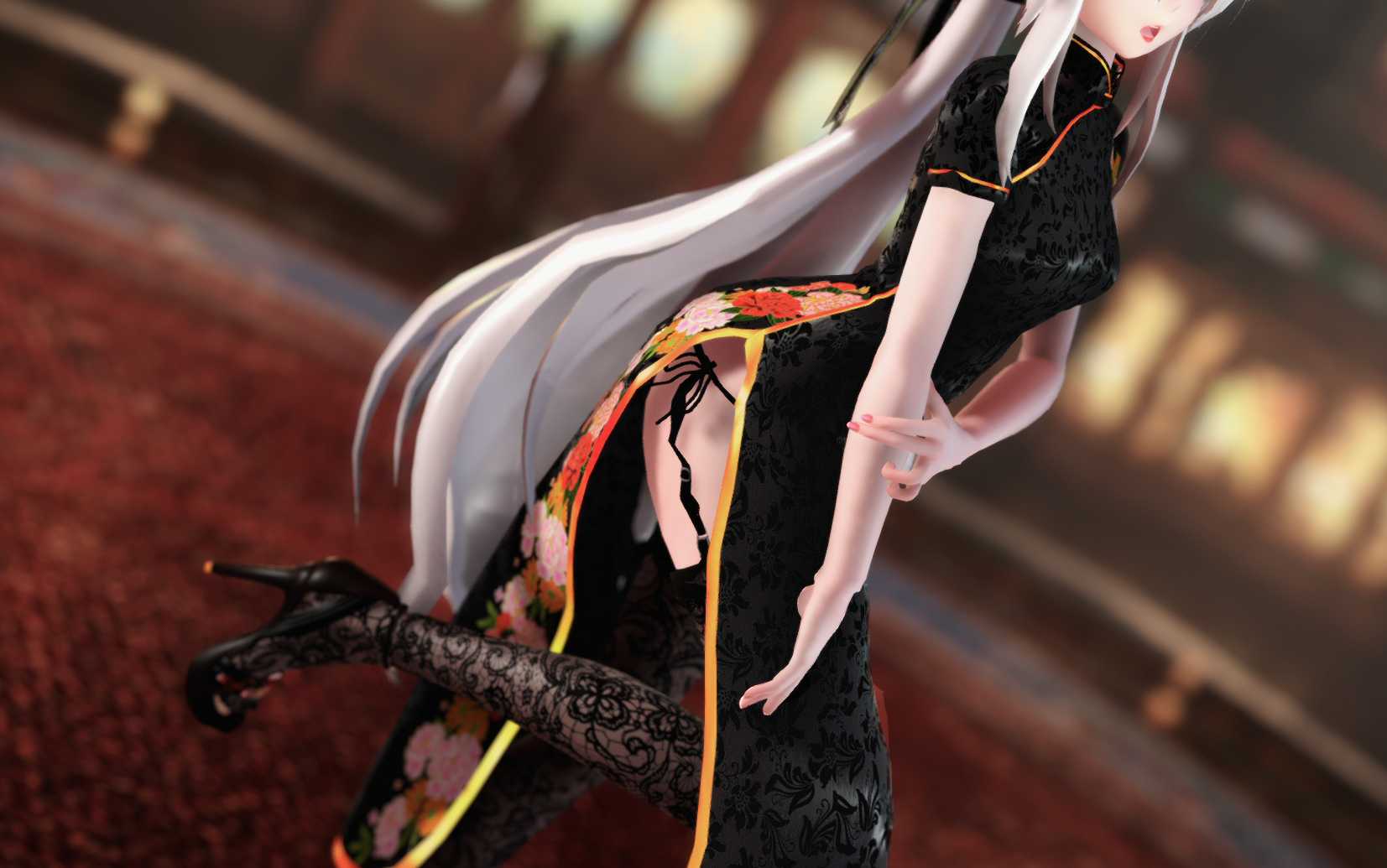 【mmd/旗袍】真的有那么丝滑吗?弱音haku - 江南夜_哔哩哔哩_bilibili