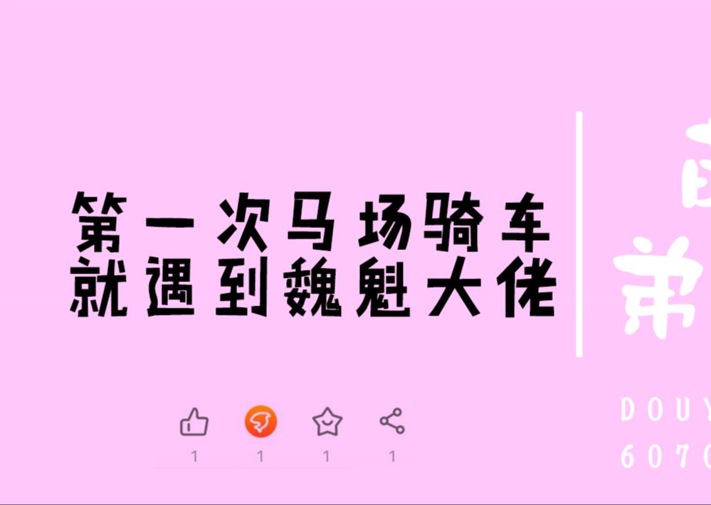 第一次马场骑车就遇到魏魁大佬哔哩哔哩bilibili