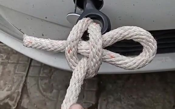 每天一个用车知识,简单实用,拖车绳子打结