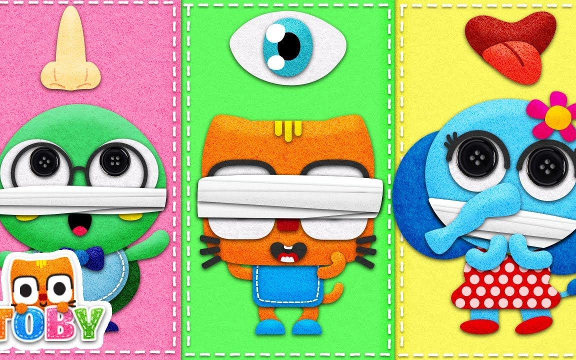 [图]【Toby and Friends英文儿歌】 Five Senses Song 五官歌 | Learn Body Parts For Kids