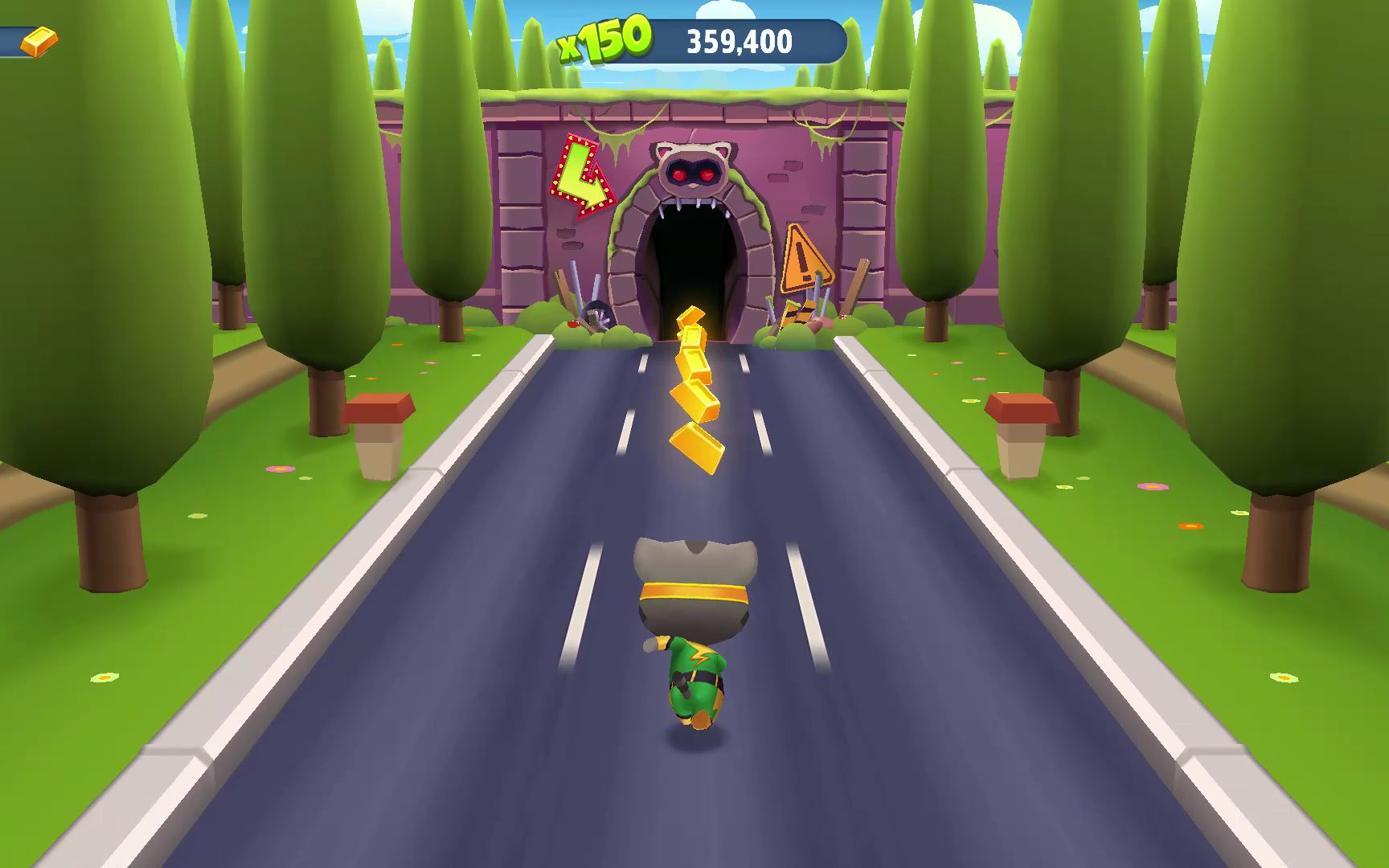 talking tom gold run 汤姆猫跑酷 城镇:初始场景 再临强盗浣熊老巢