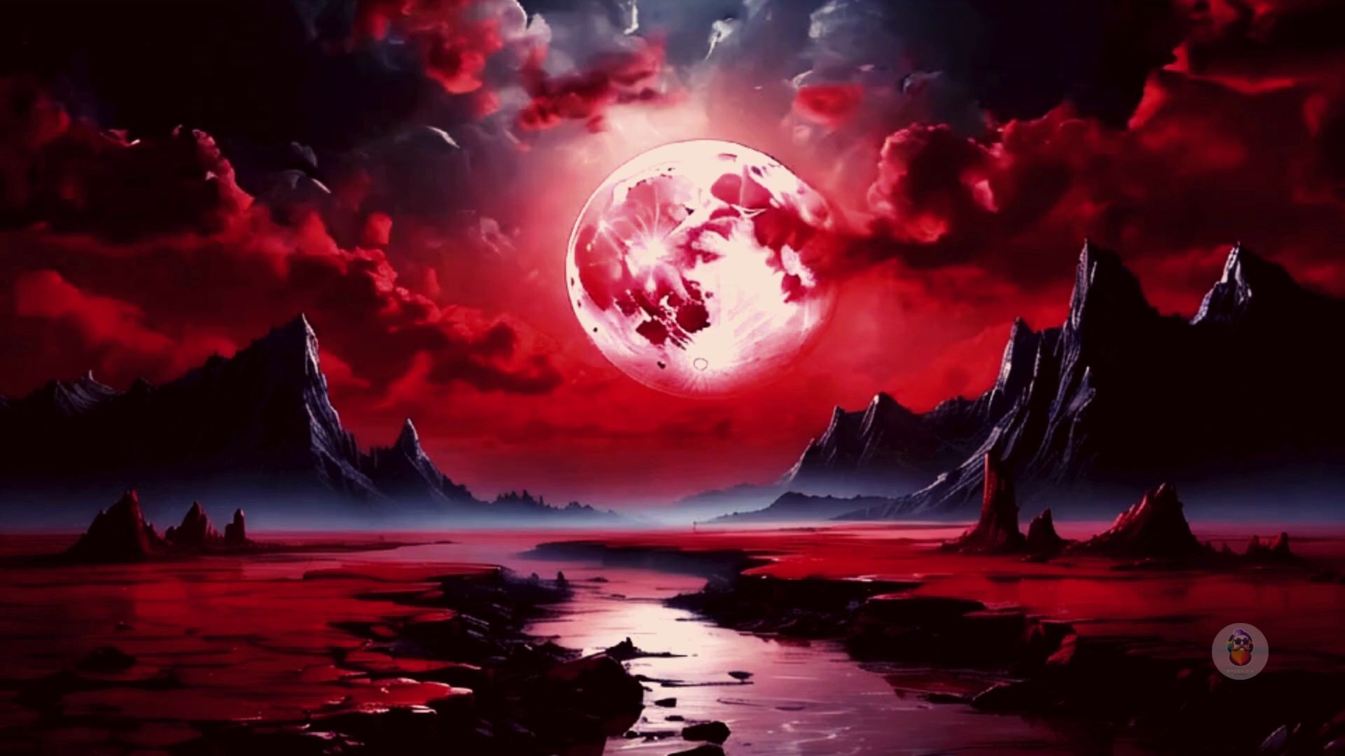 【舞台背景】38秒的多种血月背景动画7815 浪漫