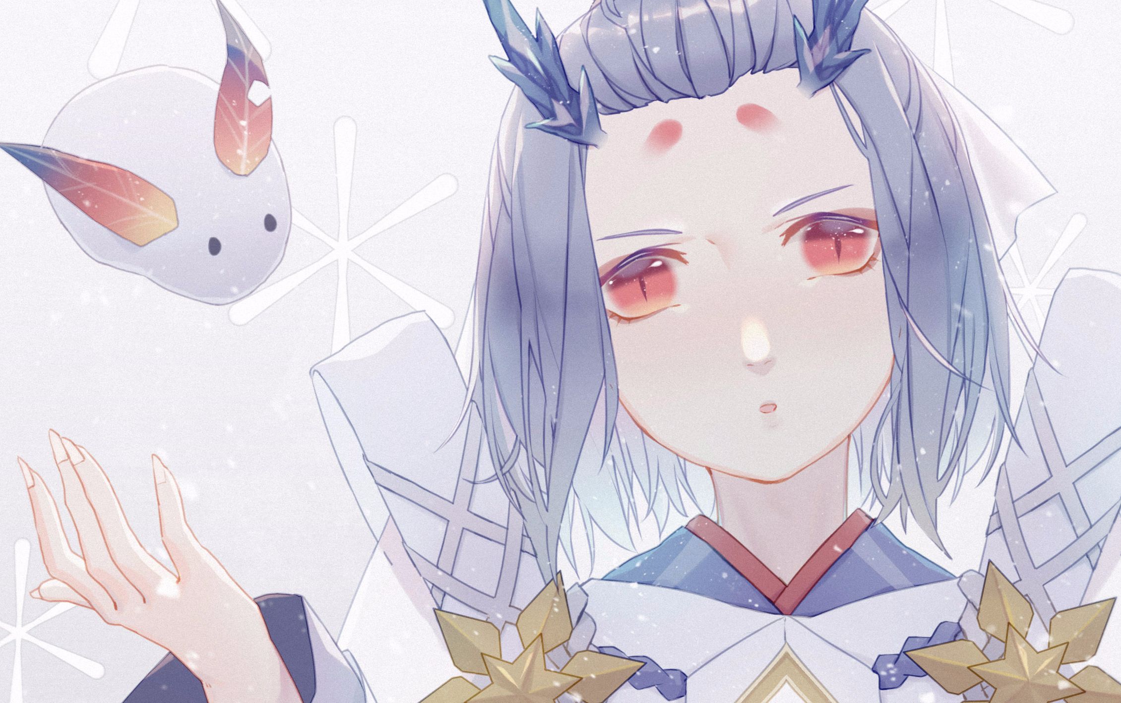 【板绘】阴阳师雪童子线稿 上色过程(sai)