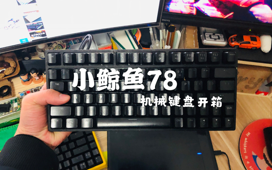 80两把的小鲸鱼78机械键盘开箱,混光,公模,垃圾键盘,diy翻新