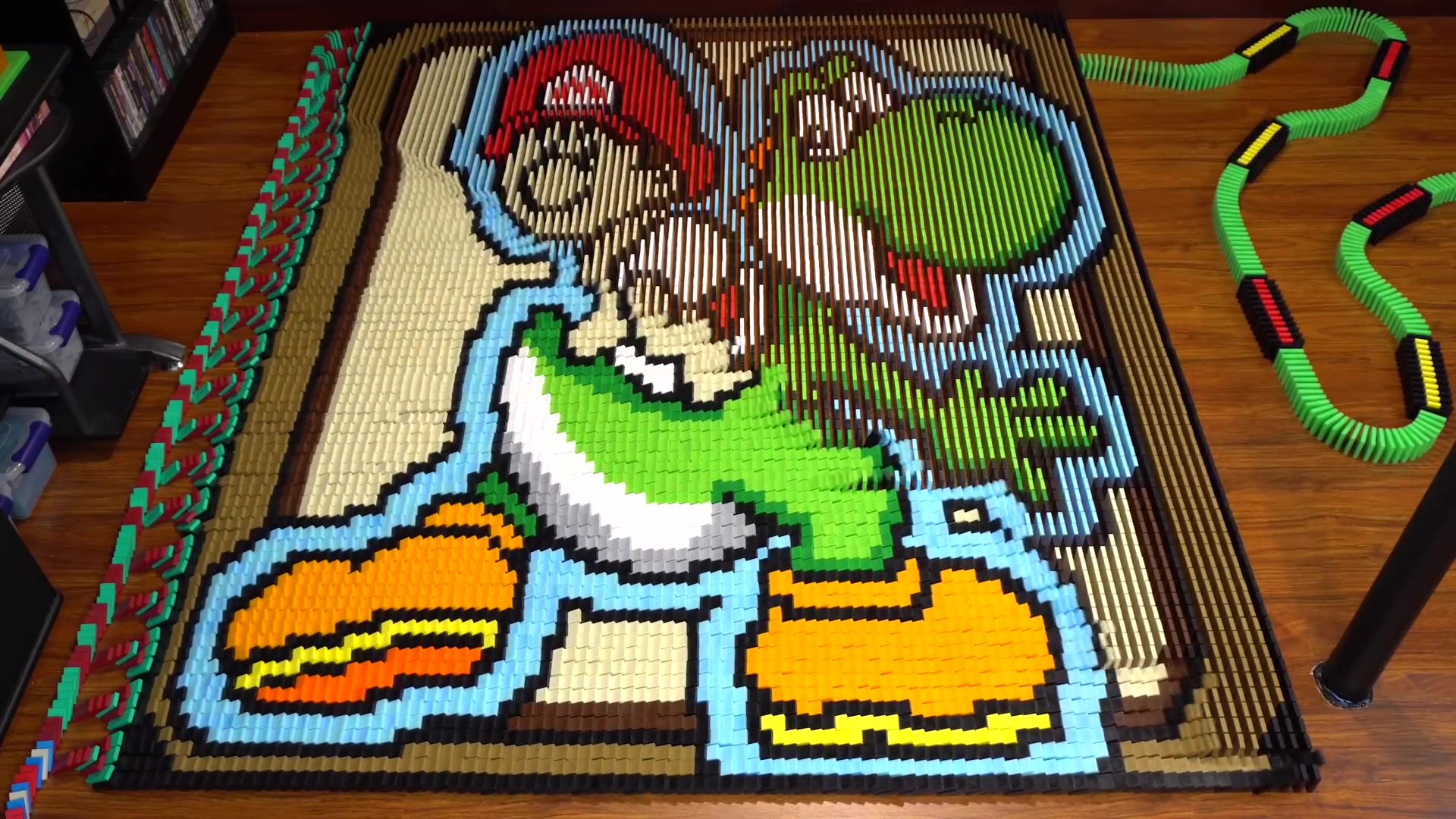 用超过1000000个多米诺骨牌来绘画,绝对是大师级的水平,难以想象!