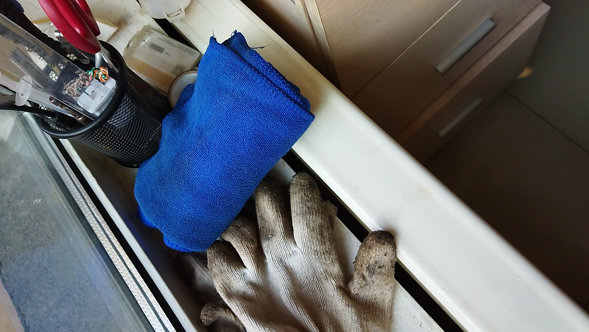 活动  蓝色擦脚布