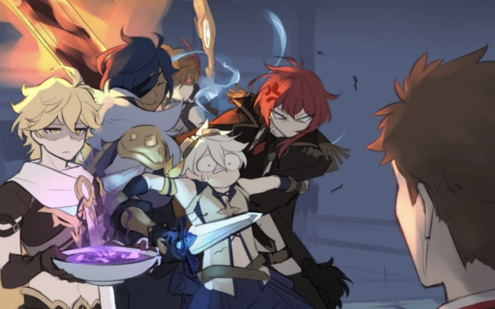 和"盗宝团" 玩 "风行迷踪" : 你过来呀!_哔哩哔哩bilibili_原神