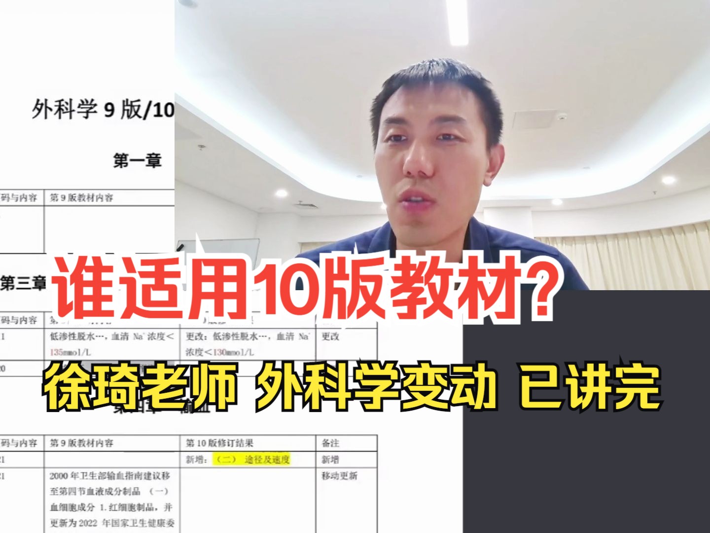 [图]【什么人适用第十版教材？】徐琦老师-外科学，第10版教材变动对比已讲完啦