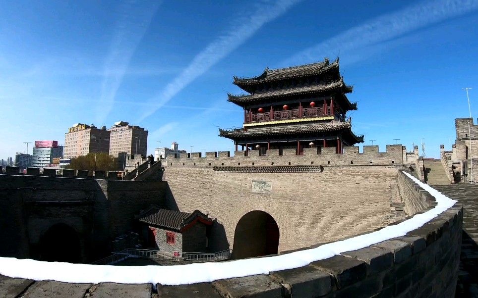 雪后去榆林南门上城墙看看_哔哩哔哩 (゜-゜)つロ 干杯~-bilibili