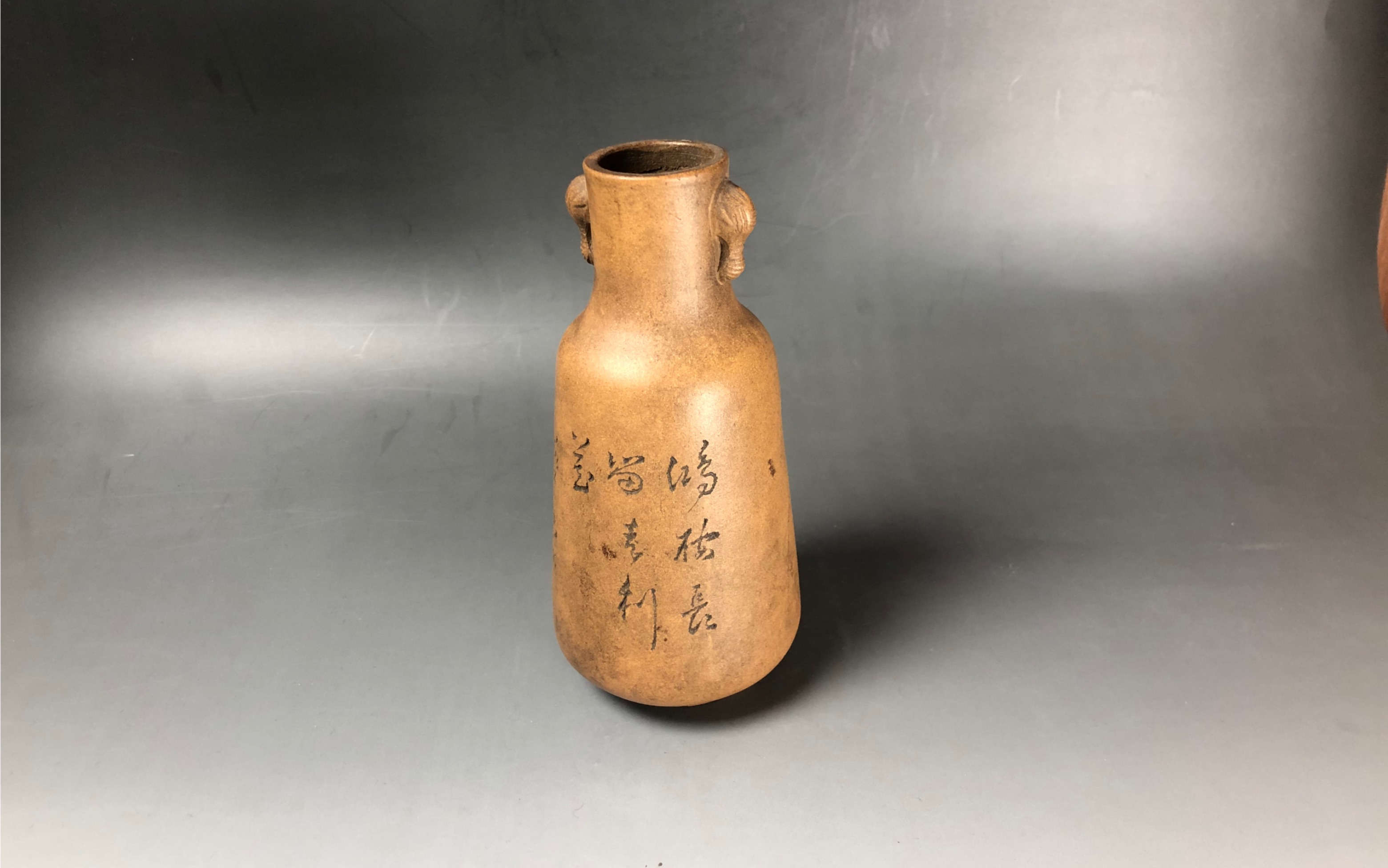 民国 老紫砂花瓶 老段泥 象耳瓶_哔哩哔哩 (゜-゜)つロ 干杯~-bili