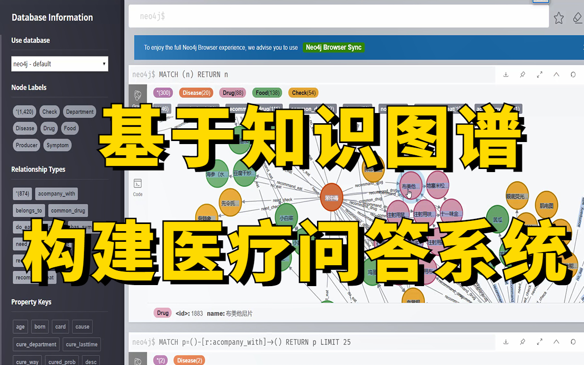 [图]从零构建知识图谱：基于知识图谱的医疗问答系统实战教程，看完轻松搞定毕业设计！