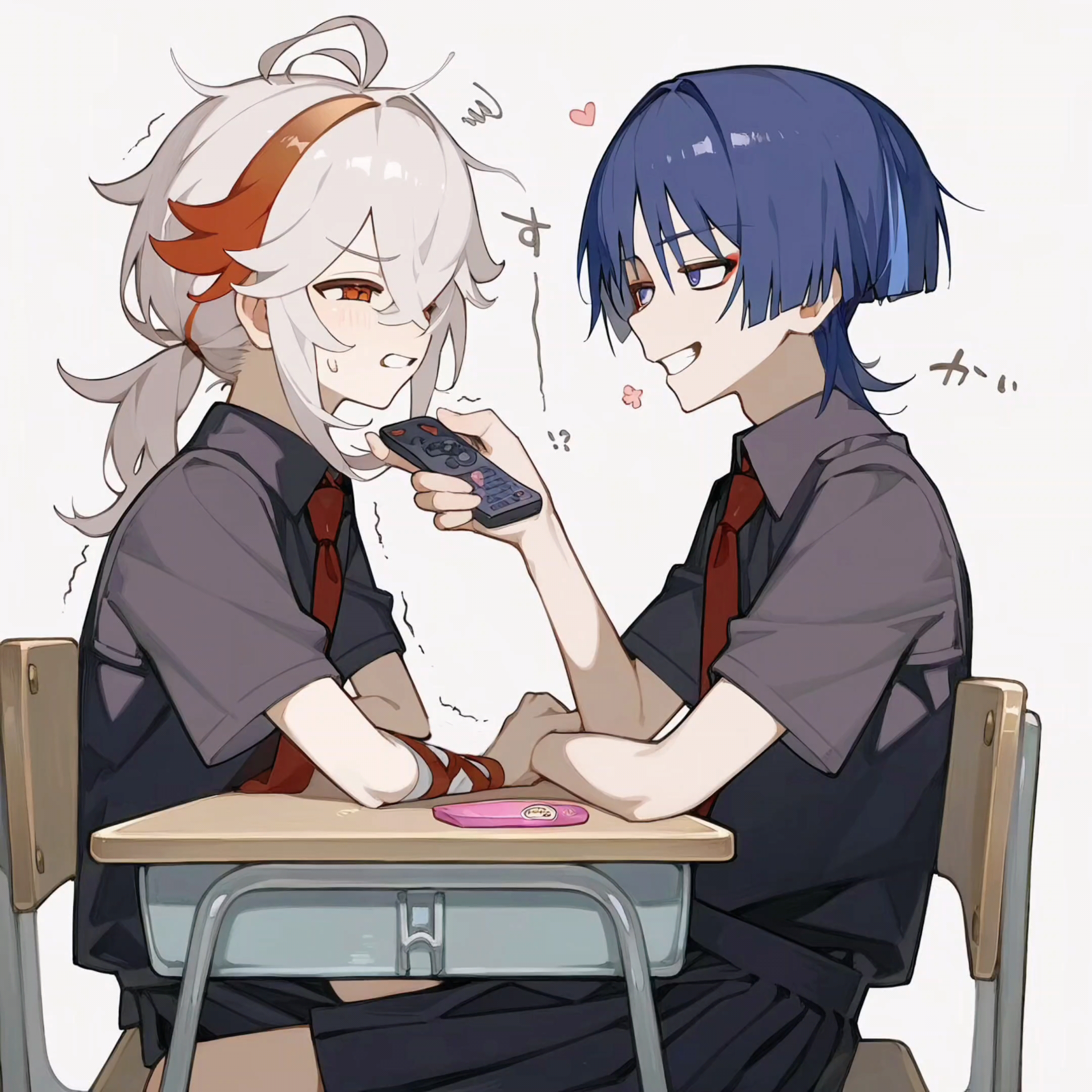 7815散兵和万叶变成同桌坐在一起啦