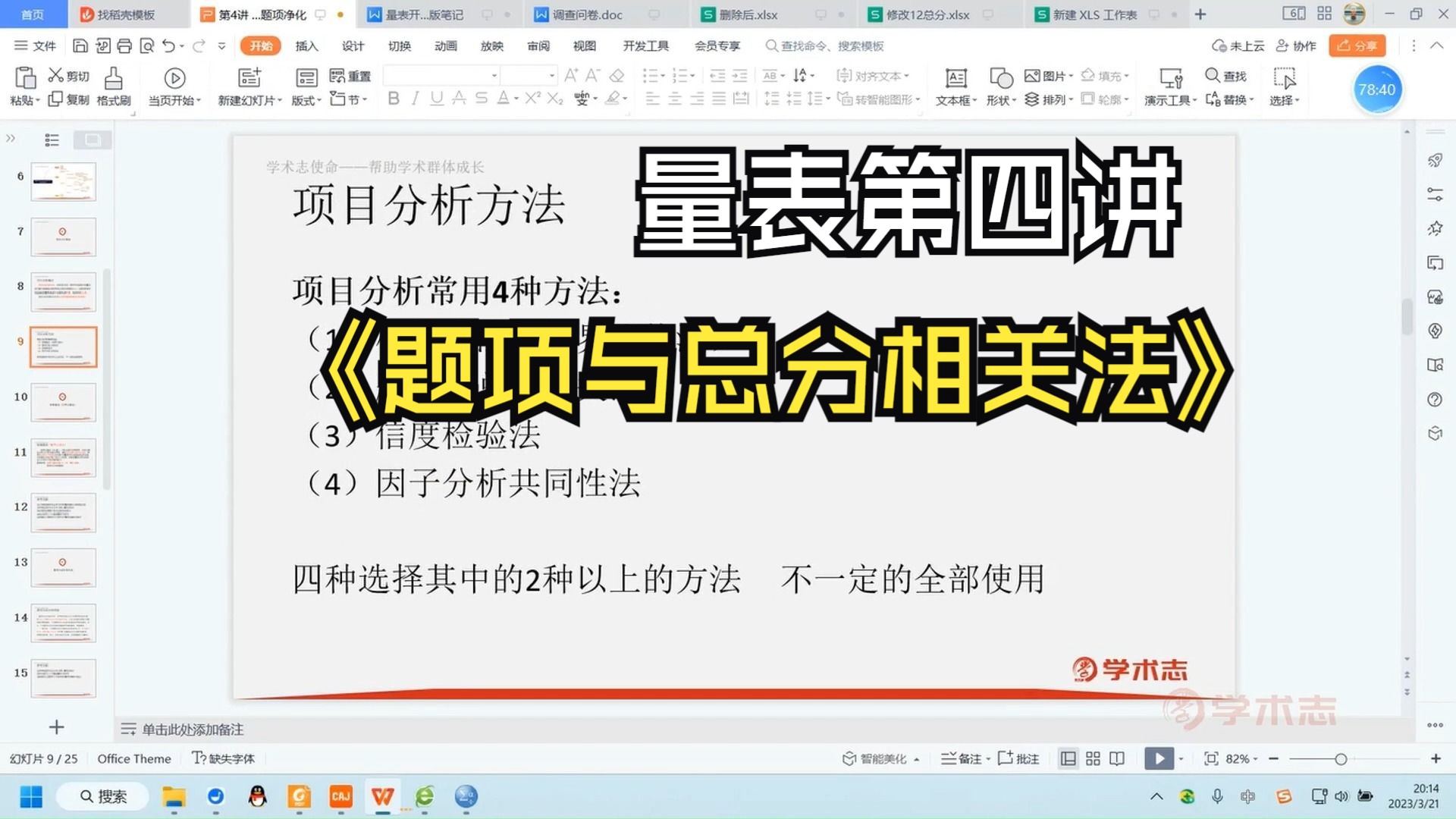 【顺利科研】测量与量表第四讲|(三)题项与总分相关法、项目分析法的常用四种方法、结合论文案例细致讲解哔哩哔哩bilibili