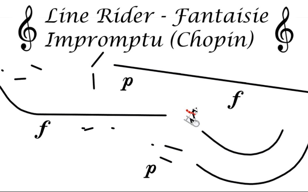 [图]【线骑士】肖邦：幻想即兴曲 Line Rider - Fantaisie Impromptu (Chopin)