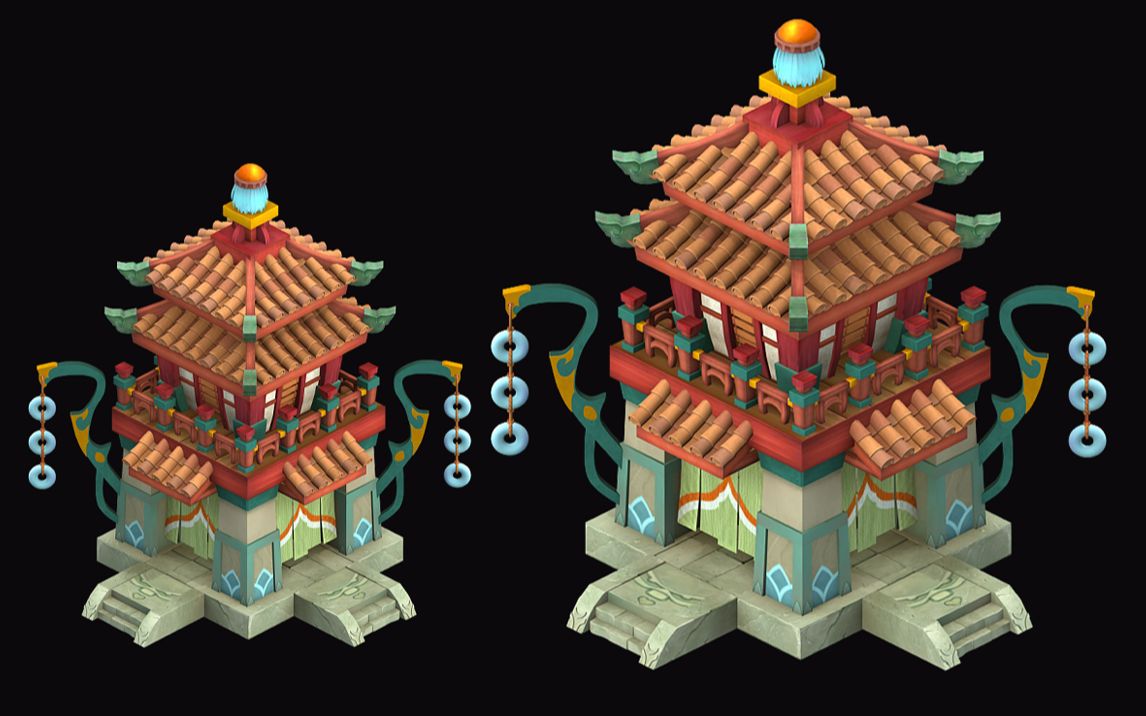 【3dmax场景建模】经典中国式古建筑模型全结构制作演示