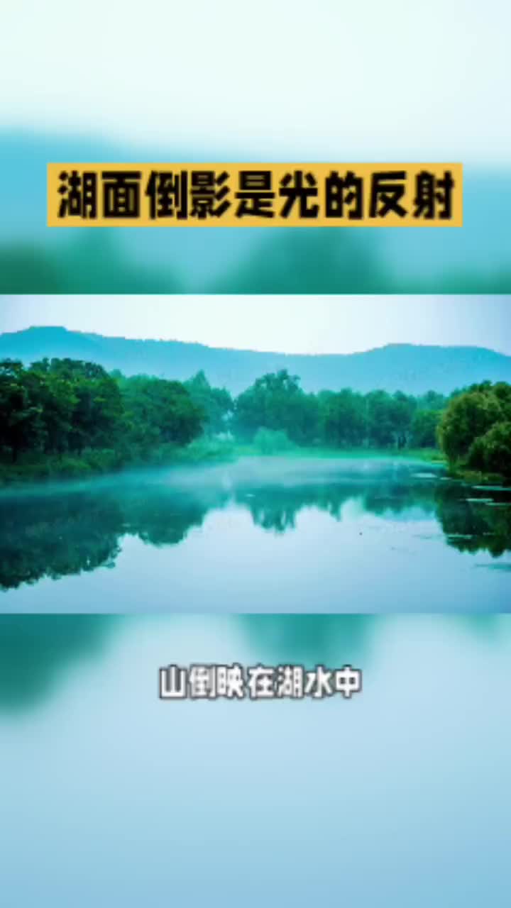 美丽的湖面倒影是怎么形成的,光的反射基础知识,初中科学哔哩哔哩bilibili