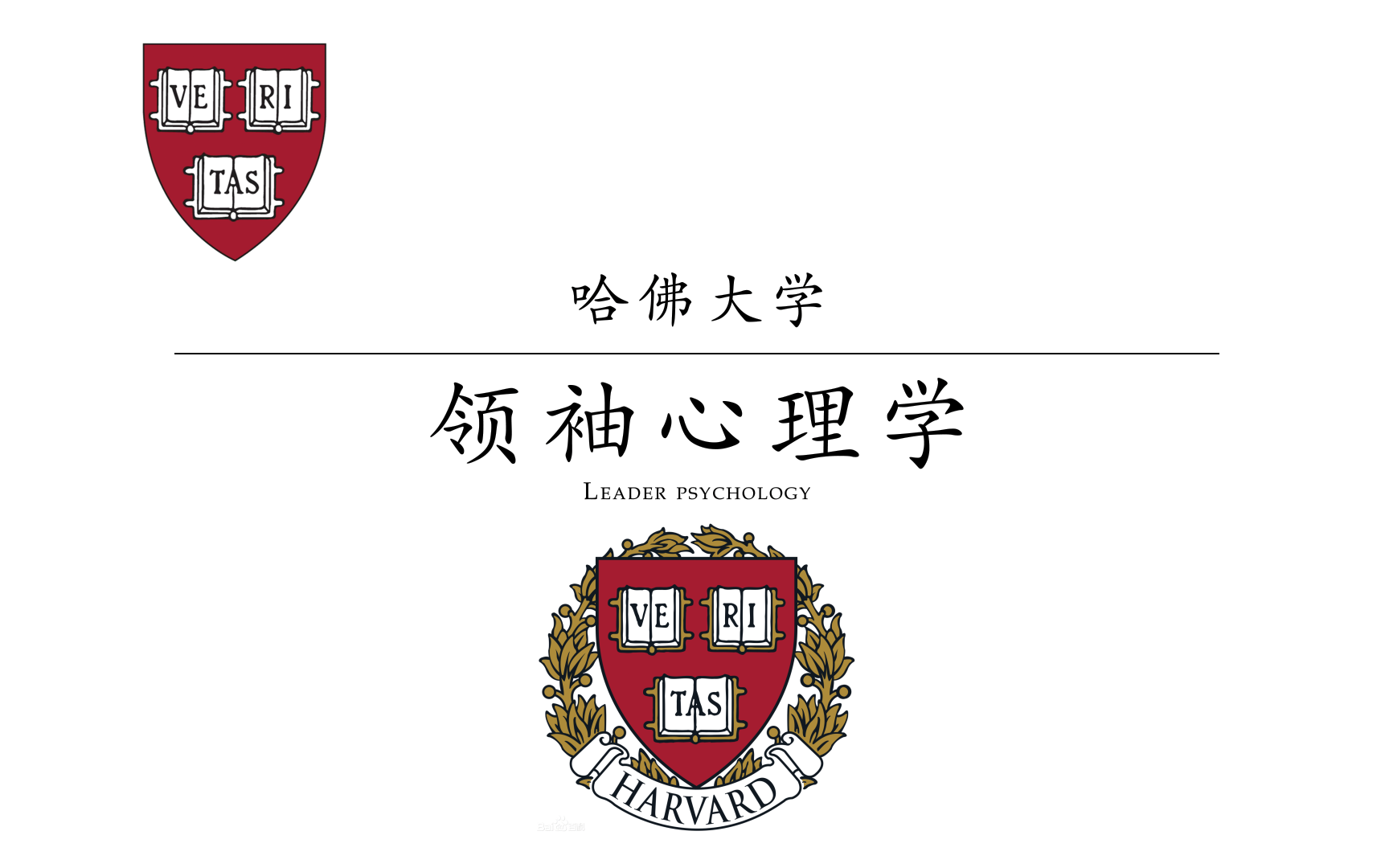 [图]【哈佛大学】领袖心理学（中英双语）