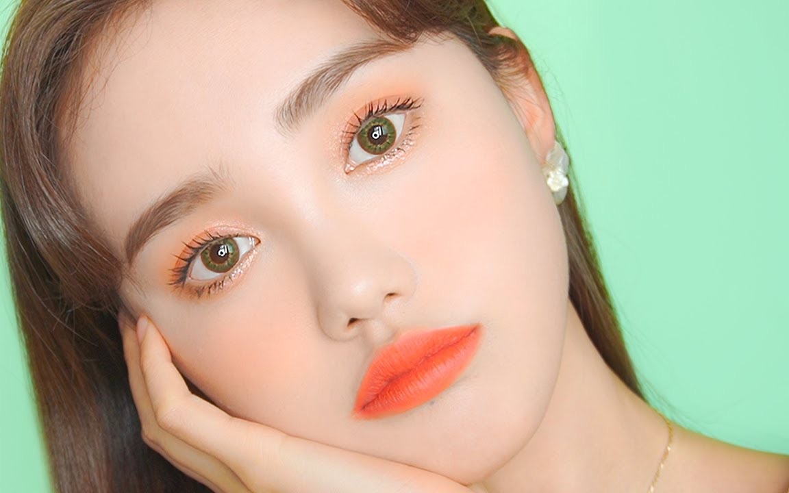 【韩国美妆】清爽的无眼线春季妆容79hanuri_哔哩哔哩_bilibili