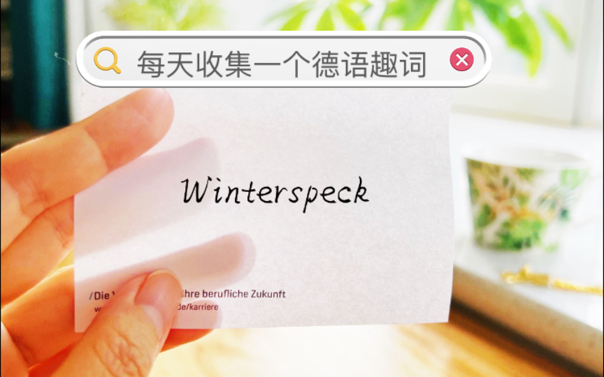 德语词| Winter=冬天,Speck=肥肉,那合起来是?哔哩哔哩bilibili