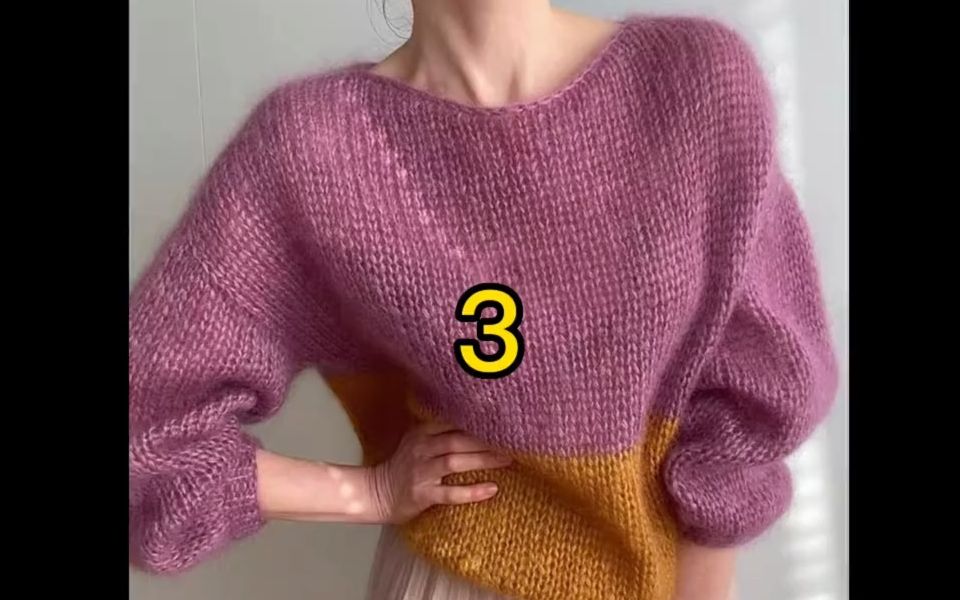 毛衣编织教程3(领子引返二)