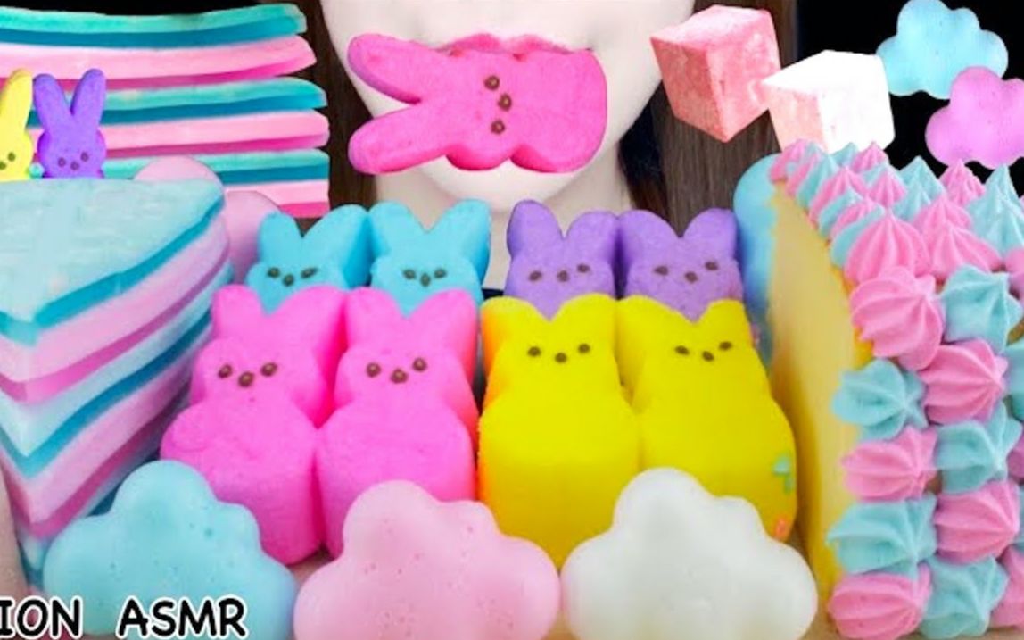 rion软绵绵甜点法式立方棉花糖peeps兔子棉花糖云朵面包云朵棉花糖