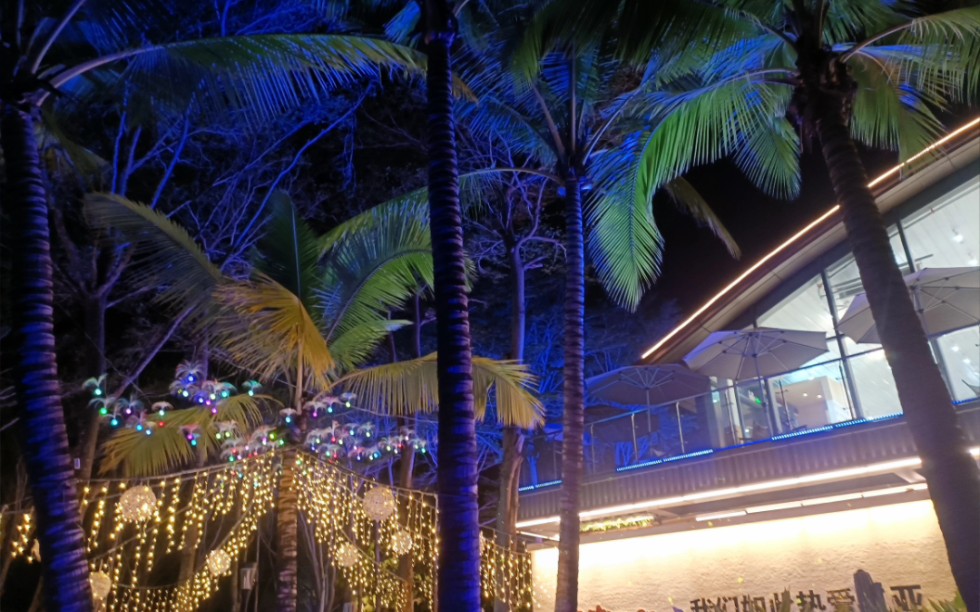 三亚椰梦长廊夜景图片