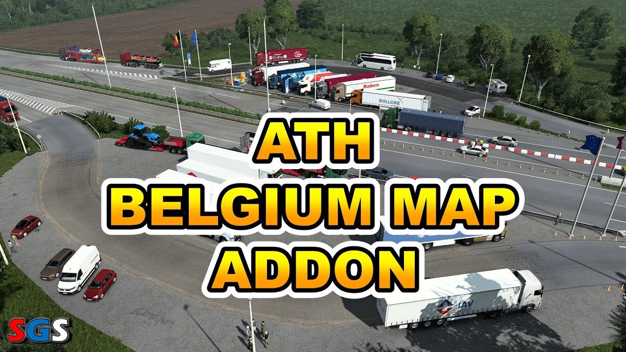 【YouTube】欧卡2付费mod用于ProMods的Ath  比利时地图插件|Ath  Belgium Map Addon for ProMods哔哩哔哩bilibili欧洲卡车模拟2