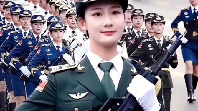 中国最美女兵门佳慧,世界名模,中华儿女多奇志,不爱红装爱武装