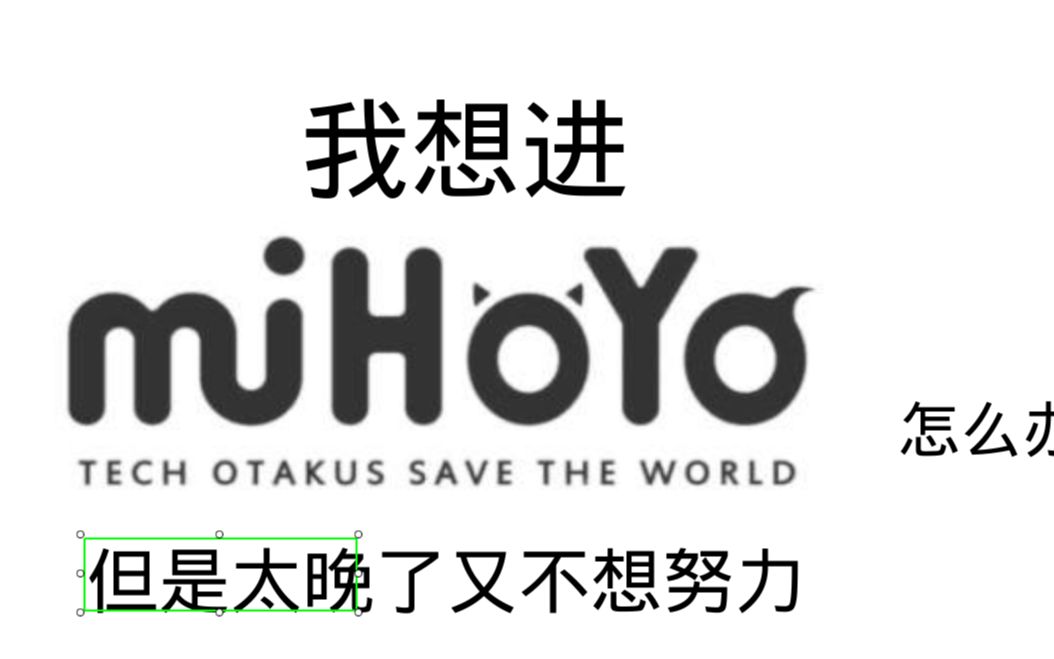 我想进米哈游,但是太晚了又不想努力,该怎么办