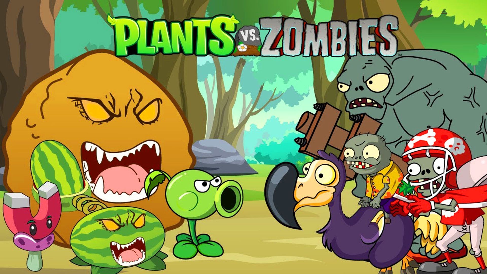 植物大战僵尸动画:僵尸组团偷西瓜,植物们会痛扁它们吗?