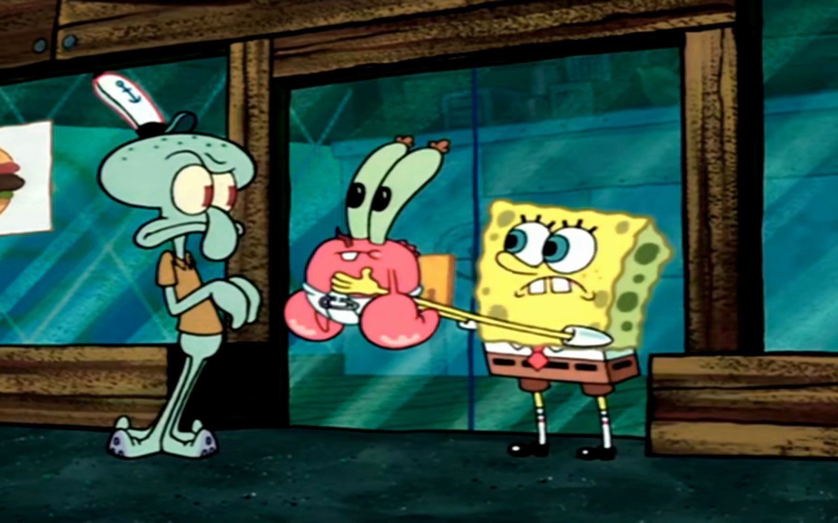 蟹老板变成婴儿,章鱼哥乐坏了,直接回家休息!