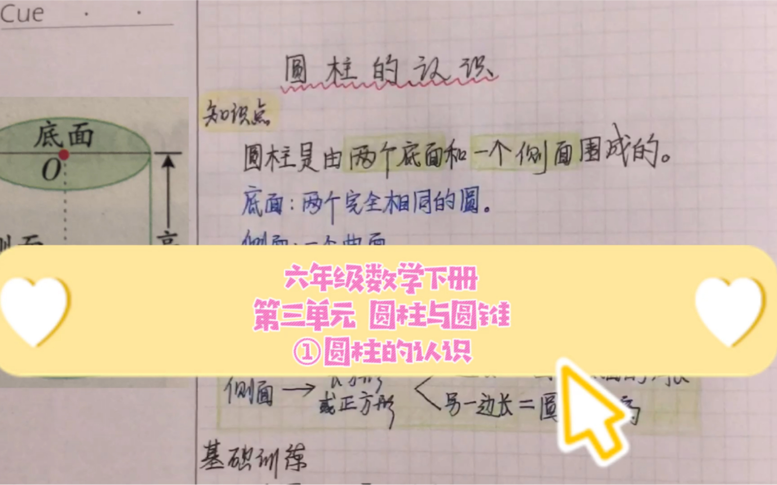 圆柱的认识|六年级数学下册基础知识讲解,第三单元《圆柱与圆锥》哔哩哔哩bilibili