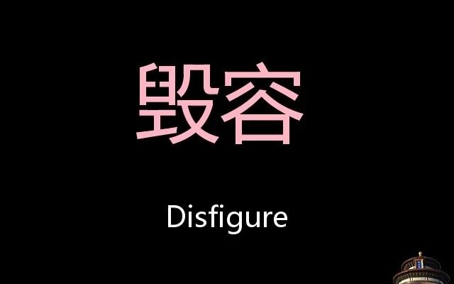 毁容 chinese pronunciation disfigure