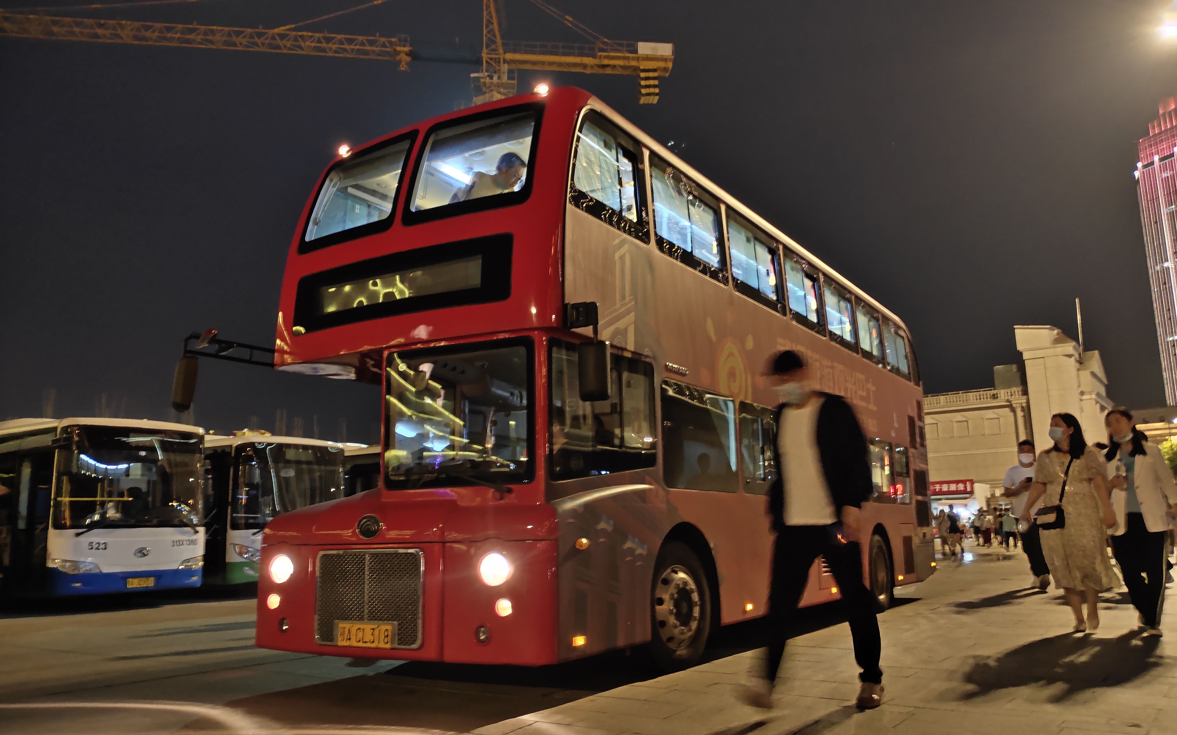 【武汉公交pov s03-08】武汉旅游观光巴士 体验线 前方展望 从傍晚到