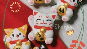 超轻粘土招财猫 哔哩哔哩 つロ干杯 Bilibili