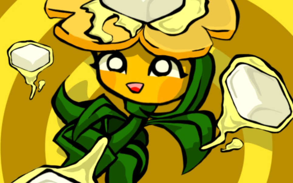 黄油毛茛:啊哈哈哈哈 黄油来喽~{植物大战僵尸黄油毛茛绘画过程}